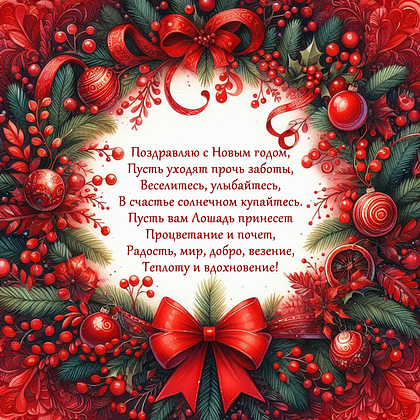 Открытки с годом Красной Огненной Лошади: 60+ картинок и поздравлений