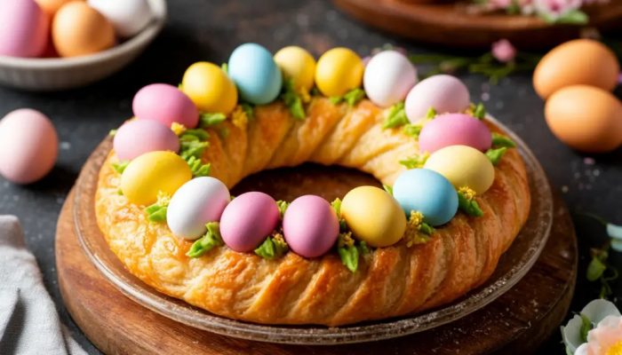Катнаунц: пасхальный венок, который остаётся мягким целую неделю — секрет сдобного теста