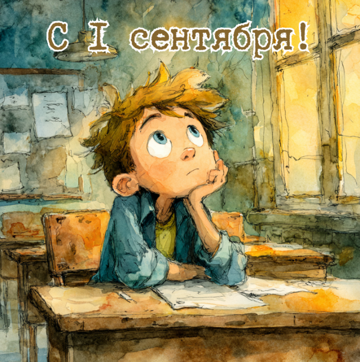 Красивые открытки с 1 сентября (День знаний) для поздравления учителей и учеников