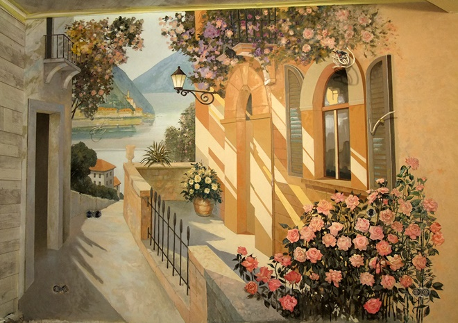 Роспись стен в квартире: несколько способов сделать свою комнату уютной и красивой (46 фото)