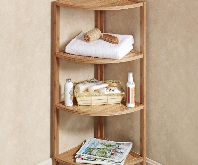 Полки в ванную комнату: фото, виды, материалы изготовления (78 фото)