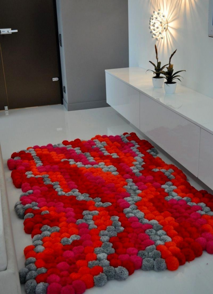 Вязаные коврики: интересные модели и применение в дизайне помещения (45 фото)