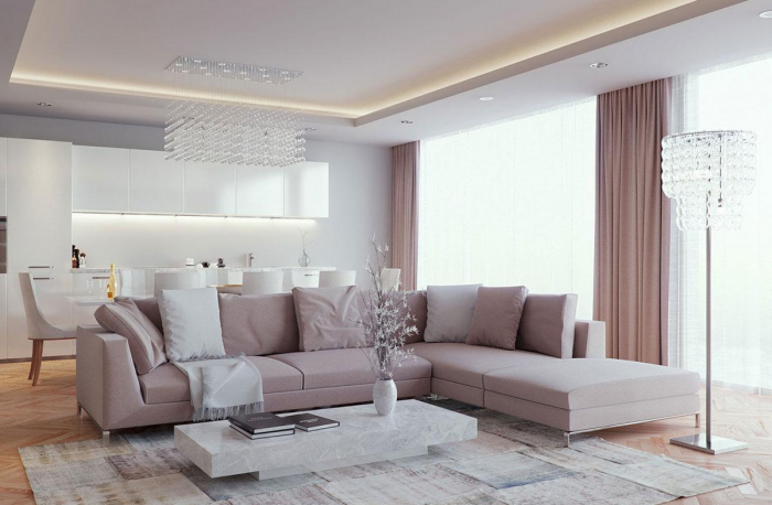 Как выбрать люстру для натяжного потолка в зал и другие комнаты (67 фото)