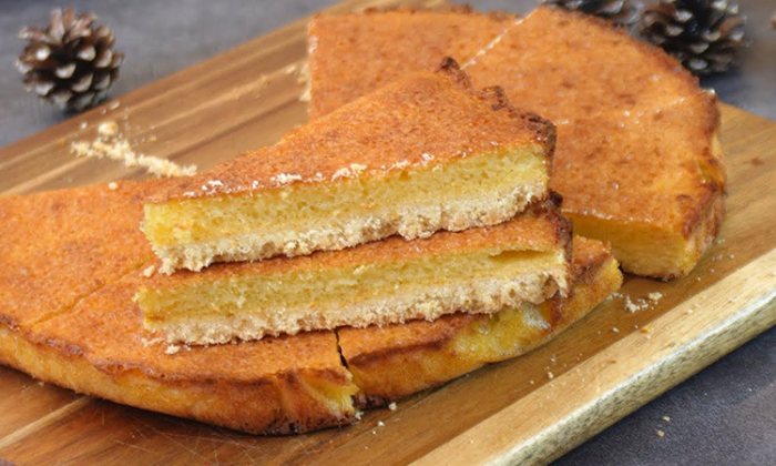 Лимонный пирог из двух слоев. Зимой к чаю лучше не придумать