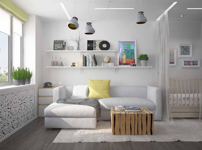 Планировка однокомнатной квартиры для семьи с двумя детьми (36 фото)