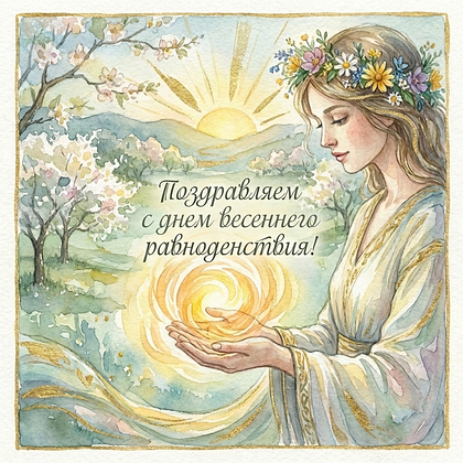 Открытки с днем весеннего равноденствия: 60+ картинок и поздравлений