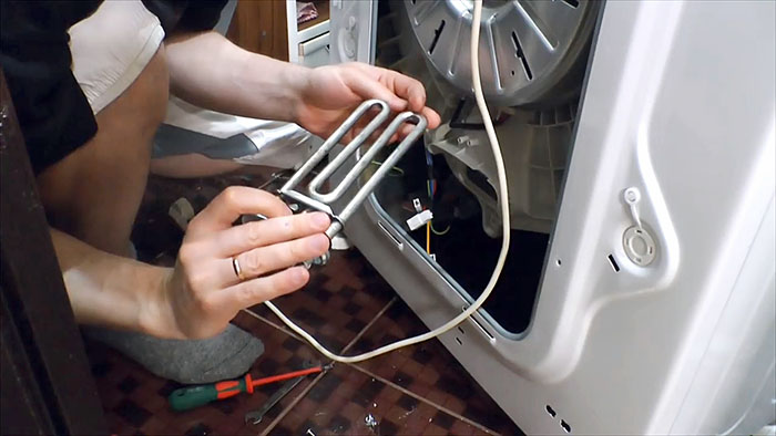 Чистка ТЭНа стиральной машины.