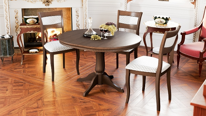 Обеденный стол для кухни: конструкции, виды, материалы (68 фото)