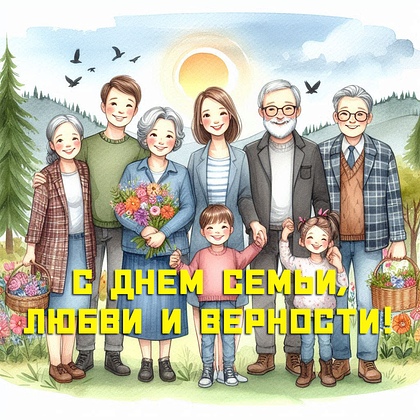 Открытки с Днем семьи, любви и верности: 140+ картинок и поздравлений