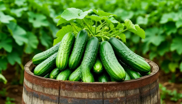 Огурцы в бочке вместо грядки: урожай в два раза больше, а места — в разы меньше