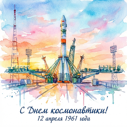 «Поехали!» Открытки с Днем космонавтики: 140+ картинок и поздравлений на 65-летие первого полета