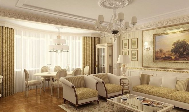 Какой должна быть гостиная в классическом стиле (74 фото)