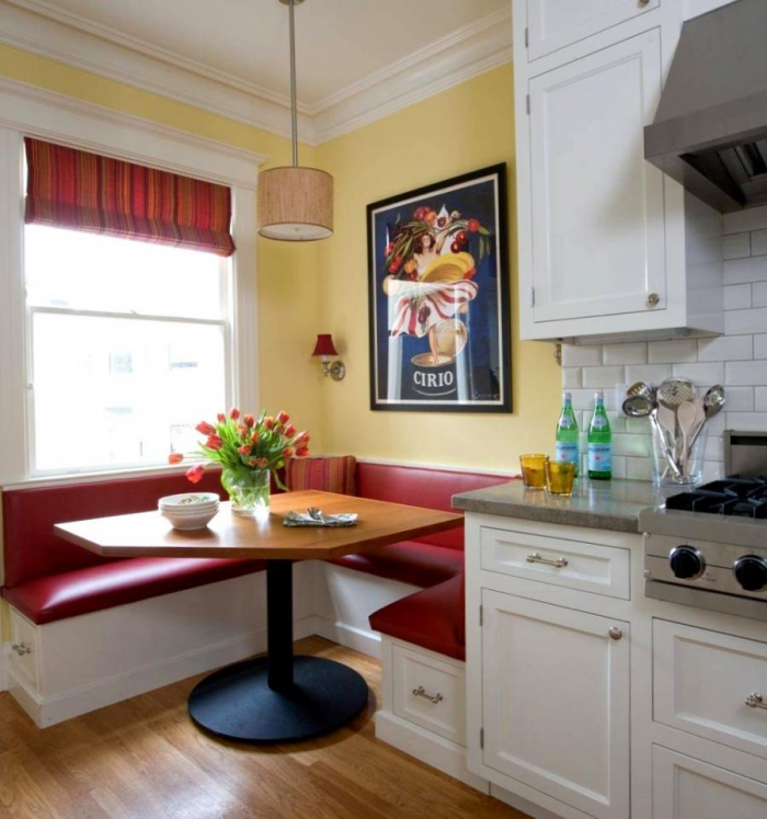 Диван на кухню: нюансы выбора мебели для комнат разных площадей и стилей (62 фото)