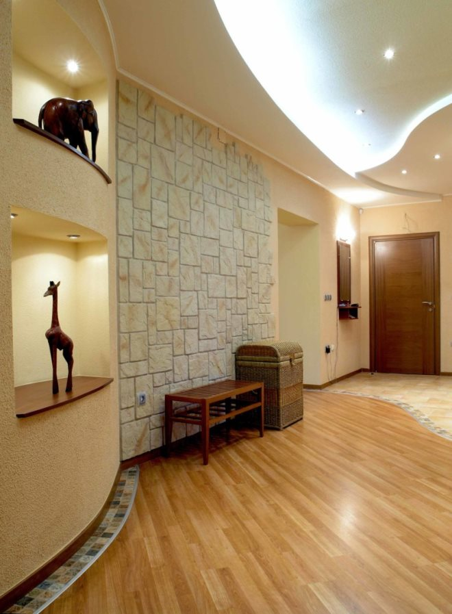 Декоративная штукатурка в интерьере коридора (30 фото)