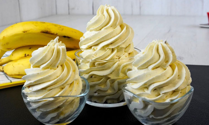 Очень густой банановый крем без сахара. Подходит для тортов и любых пирожных